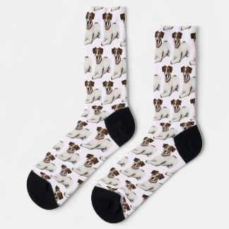 Benutzerdefinierte Hundemaul-Fotosocken mit Person Socken