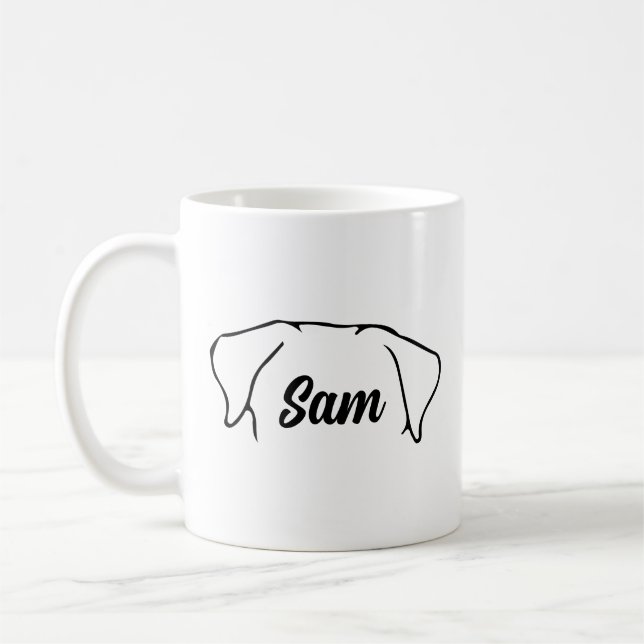 Benutzerdefinierte Hundeohren Kaffeetasse (Links)