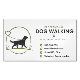 Benutzerdefinierte Hundespaziergang-Magnet-Geschäf Magnetische Visitenkarte