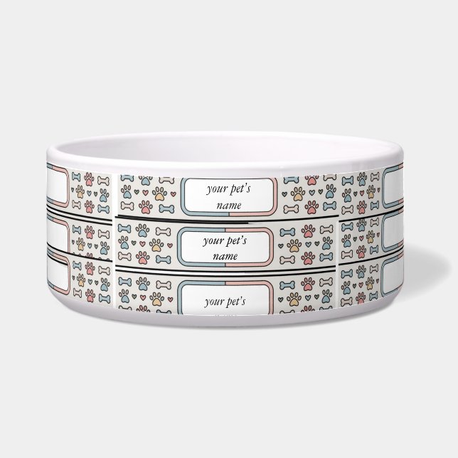 Benutzerdefinierte Hygge-Haustier-Schale Personali Napf (Vorderseite)