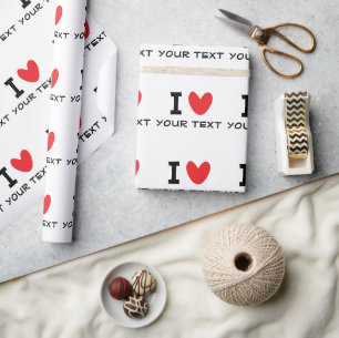 Benutzerdefinierte I LOVE - I HEART Vorlage person Geschenkpapier
