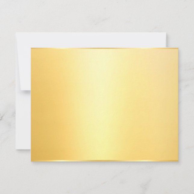 Benutzerdefinierte Imitat Gold Elegante Blank Temp Mitteilungskarte (Vorderseite)