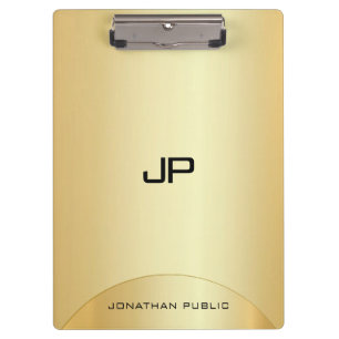 Benutzerdefinierte Imitat Gold elegante Monogram M Klemmbrett