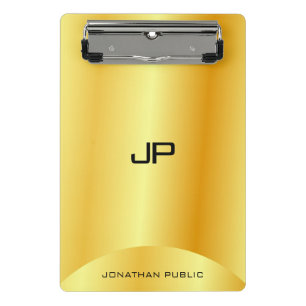 Benutzerdefinierte Imitat Gold elegante Monogram M Mini Klemmbrett