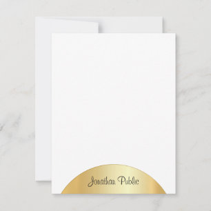 Benutzerdefinierte Imitat Gold Elegante Script Mon Mitteilungskarte