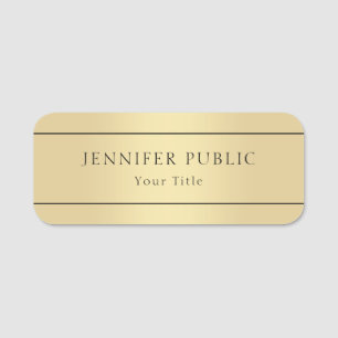 Benutzerdefinierte Imitat Gold Elegantes modernes  Namensschild