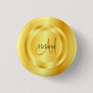Benutzerdefinierte Imitat Gold Moderne Monogramm E Button