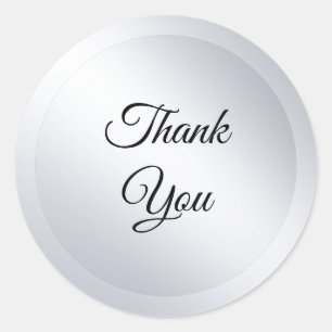 Benutzerdefinierte Imitat Silver Modern Template h Runder Aufkleber