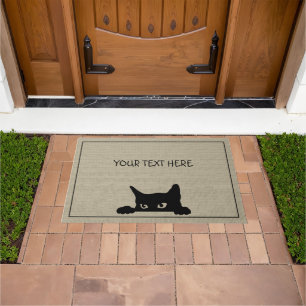 Benutzerdefinierte Imitate Burlap Cat Doormat   Gr Fußmatte
