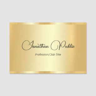 Benutzerdefinierte Imitate Gold-Script-Vorlagentyp Namensschild