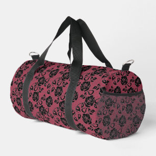Benutzerdefinierte Imitate Schwarz-Schnüre-Fischne Duffle Bag