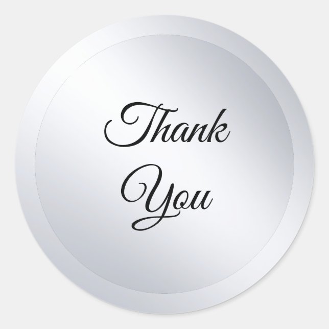 Benutzerdefinierte Imitate SilverModern-Vorlage Hi Runder Aufkleber (Vorderseite)