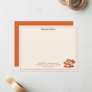 Benutzerdefinierte Immobilien-Notizkarte Herbsthau Mitteilungskarte