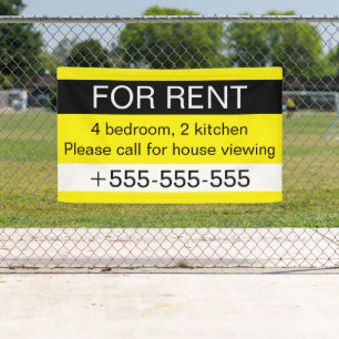 Benutzerdefinierte Immobilienagentur Zur Miete Tel Banner