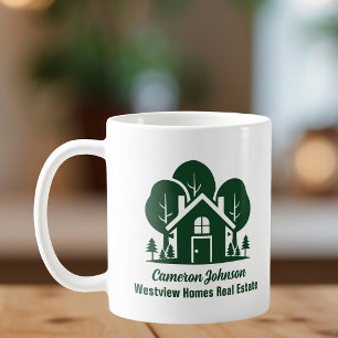 Benutzerdefinierte Immobilienfirma Green Home Kaffeetasse