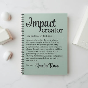 Benutzerdefinierte Impact Creator Definition Würdi Notizblock