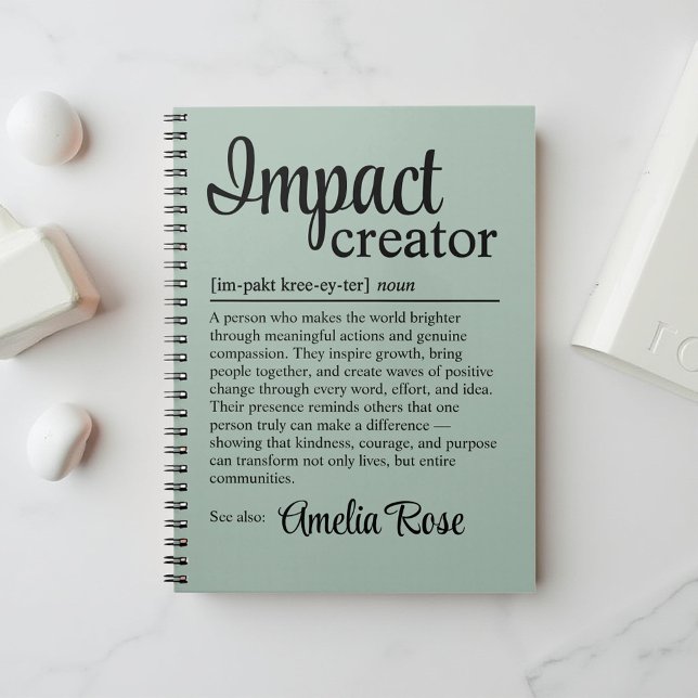 Benutzerdefinierte Impact Creator Definition Würdi Notizblock (Von Creator hochgeladen)