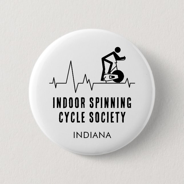 Benutzerdefinierte Indoor-Spinnrad-Gesellschaft He Button (Vorderseite)