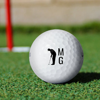 Benutzerdefinierte Initialen der Monogram Man Golf Golfball