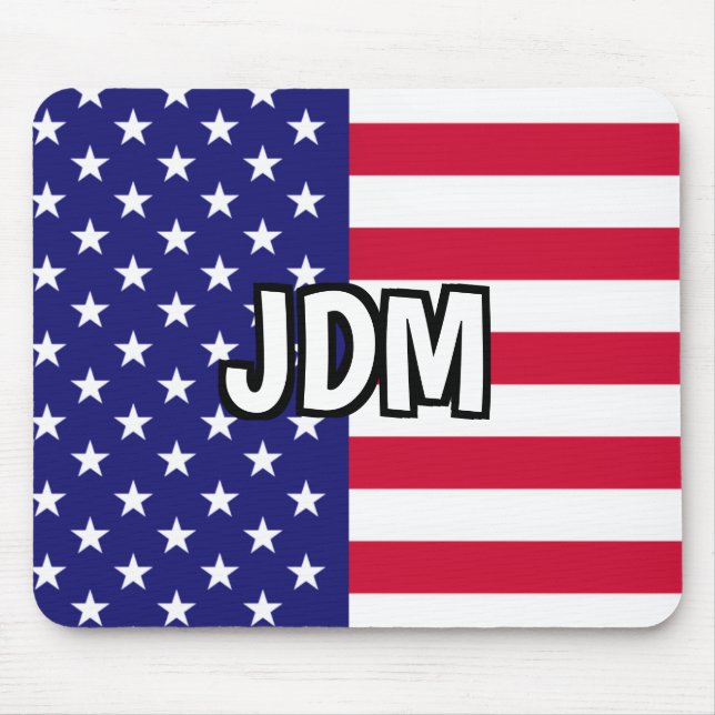 Benutzerdefinierte Initialen für amerikanische Fla Mousepad (Vorne)