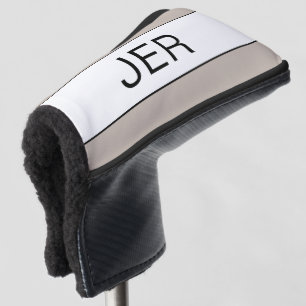 Benutzerdefinierte Initialen Monogramm Modern Brau Golf Headcover