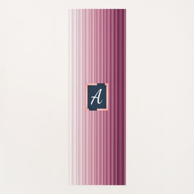 Benutzerdefinierte Initialen Rosa Gradient Vertika Yogamatte (Vorderseite)