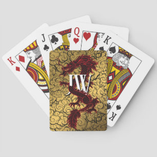 Benutzerdefinierte Initialen Spielkarten, Red Gold Spielkarten
