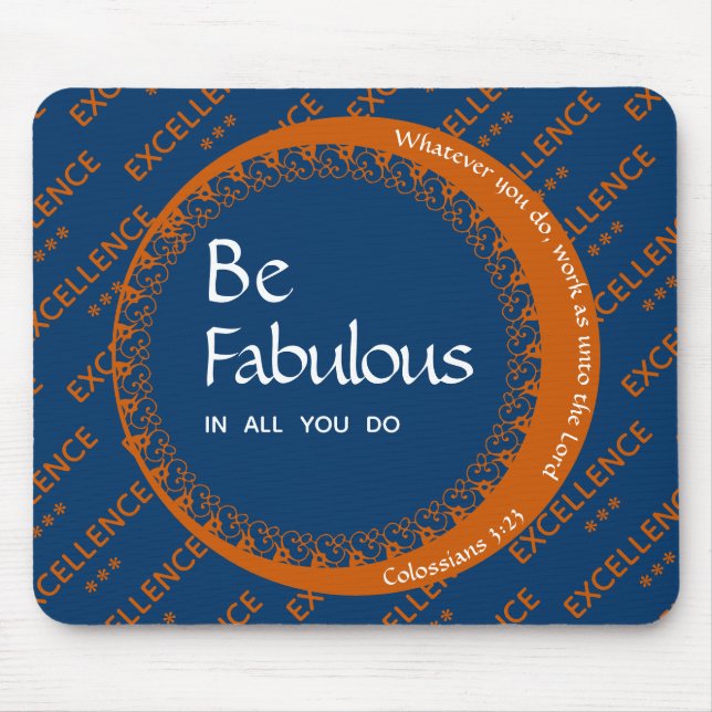 Benutzerdefinierte Inspiration Motivierend FABULOU Mousepad (Vorne)