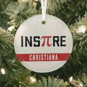 Benutzerdefinierte InsPire Pi-Tag Frohe Pi-Tag M Ornament Aus Glas