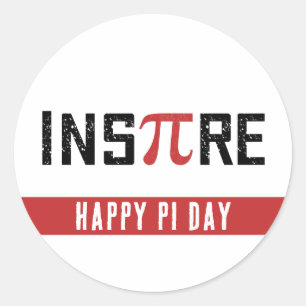 Benutzerdefinierte InsPire Pi-Tag Frohe Pi-Tag M Runder Aufkleber