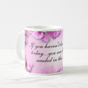 Benutzerdefinierte Inspirierende Rosa Orchidee Kaffeetasse