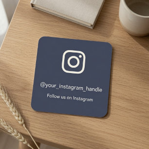 Benutzerdefinierte Instagram Follow Personalisiert Quadratischer Aufkleber