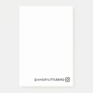 Benutzerdefinierte Instagram-Handle-Branding-Notiz Post-it Klebezettel