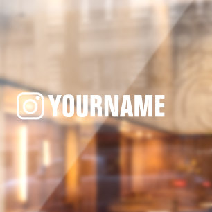 Benutzerdefinierte Instagram-Namen-Fensterfolie mi Fensteraufkleber