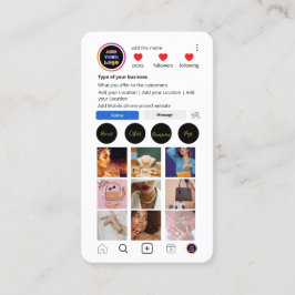 Benutzerdefinierte Instagramm-Visitenkarte | QR fü Visitenkarte