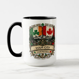 Benutzerdefinierte Irische Kanadische Flagge Stadt Tasse