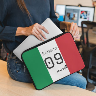 Benutzerdefinierte Italien National Fußball Tricol Laptopschutzhülle