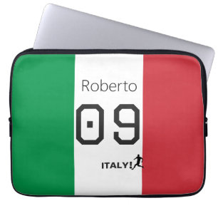 Benutzerdefinierte Italien National Fußball Tricol Laptopschutzhülle