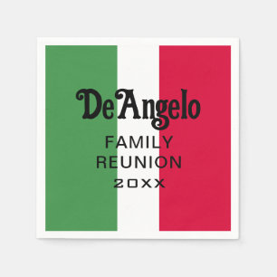 Benutzerdefinierte italienische Familienname-Name- Serviette