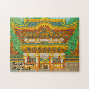 Benutzerdefinierte Japan-Landschaft-Reise-Ästhetik Puzzle