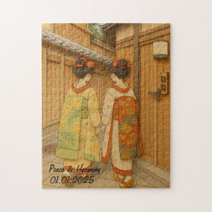 Benutzerdefinierte Japan-Reise Landschaft Ästhetik Puzzle