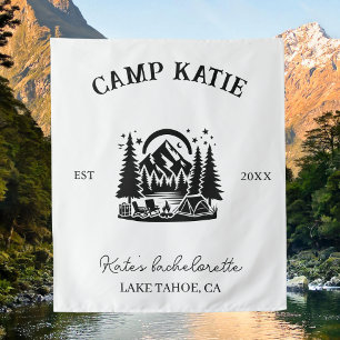 Benutzerdefinierte Junggesellinnenabschied Camping Wandteppich
