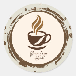 Benutzerdefinierte Kaffeeprodukt-Etikettenaufklebe Runder Aufkleber