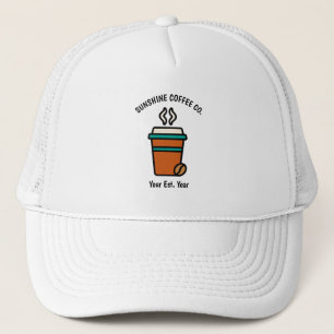 Benutzerdefinierte Kaffeeshop-Unternehmens-Trucker Truckerkappe