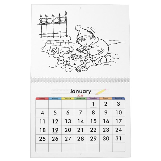 Benutzerdefinierte Kalenderfarbseiten 2015 für Kin Kalender (Jan 2026)