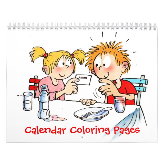 Benutzerdefinierte Kalenderfarbseiten für Kinder Kalender (Titelbild)