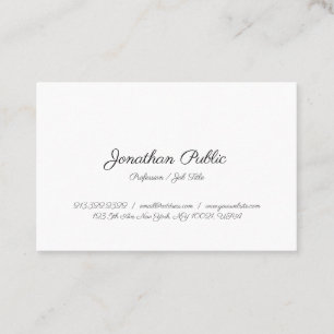 Benutzerdefinierte kalligraphische Elegant Moderne Visitenkarte