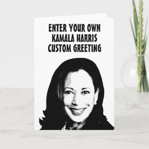 Benutzerdefinierte Kamala Harris Begrüßung Karte