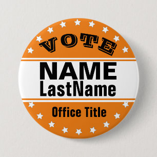 Benutzerdefinierte Kampagnenvorlage schwarz / oran Button