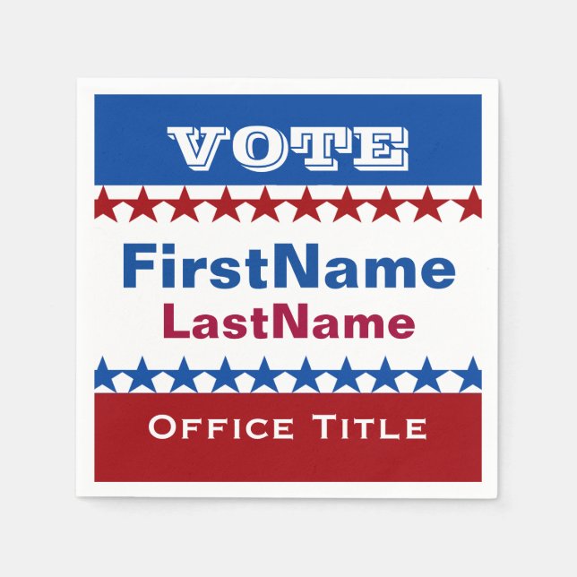 Benutzerdefinierte Kampagnenvorlage Serviette (Vorderseite)